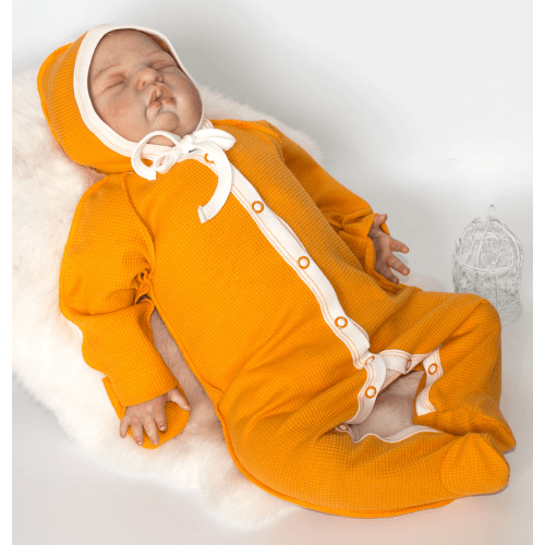 Человечек для новорожденных с шапочкой Interkids Горчичный от 0 до 3 мес 6053