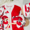 Человечек для новорожденных с шапочкой Interkids Котята Белый/Красный от 0 до 3 мес 6059