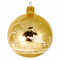 Новогодний шар на елку Santa Shop Золотая Домик Золотой/Белый 8 см 7806723230815