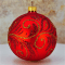Новогодний шар на елку Santa Shop Вьющийся узор Красный 8 см 4820001061000