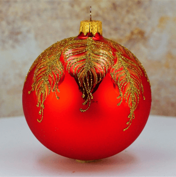 Новогодний шар на елку Santa Shop Феникс Красный 8 см 4820001060935