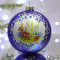 Новогодний шар на елку Santa Shop Патриотическая Все буде Україна - Тризуб Синий 8,5 см 4820001103786