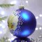Новогодний шар на елку Santa Shop Патриотическая Все буде Україна - Тризуб Синий 8,5 см 4820001103786