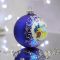 Новогодний шар на елку Santa Shop Патриотическая Все буде Україна Перемога Синий 8,5 см 4820001103861