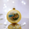 Новогодний шар на елку Santa Shop Патриотическая Котик Золотой 8,5 см 4820001103700