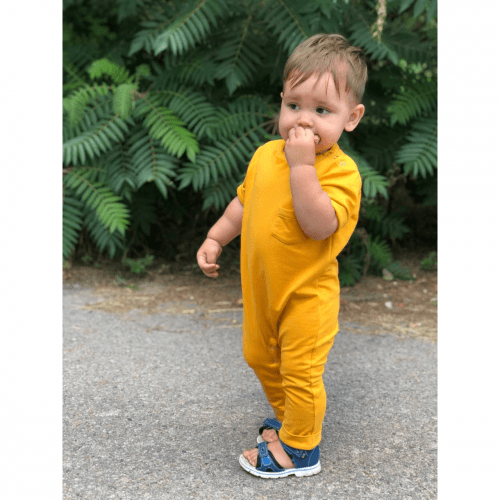 Человечек детский с коротким рукавом Embrace Желтый от 3 мес до 2 лет romper009_80