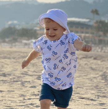 Детская футболка из муслина Embrace Усики Голубой от 6 мес до 2 лет muslintshirt012_80
