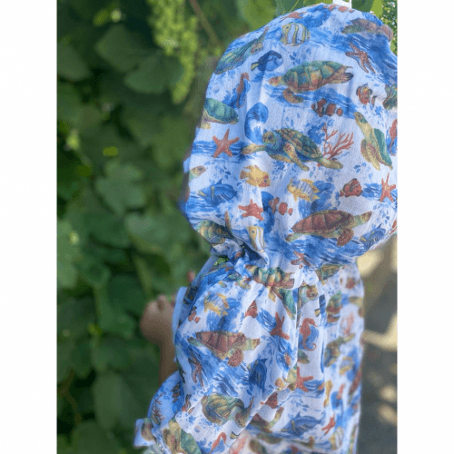 Детская муслиновая туника Embrace Голубой/Белый от 2 до 6 лет tun023_9-24