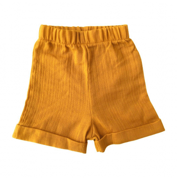 Детские шорты для мальчика из муслина Embrace Горчичный от 6 мес до 2 лет muslinshorts003