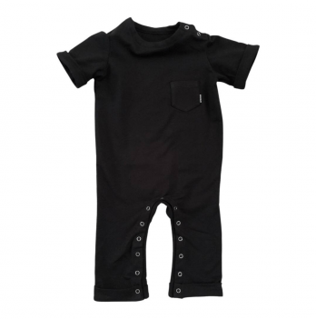 Человечек детский с коротким рукавом Embrace Черный от 3 мес до 2 лет romper006_80