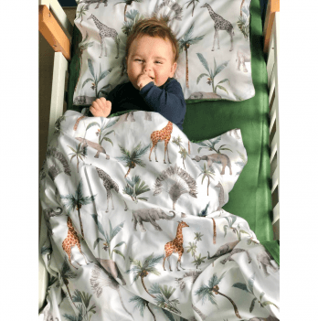 Детское постельное белье в кроватку Embrace Сафари Белый/Зеленый postil15