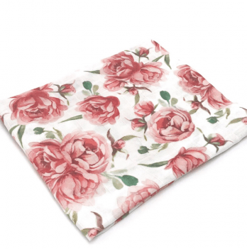 Муслиновая пеленка для новорожденных Embrace Розовый/Зеленый 80х90 см пм156_90х80