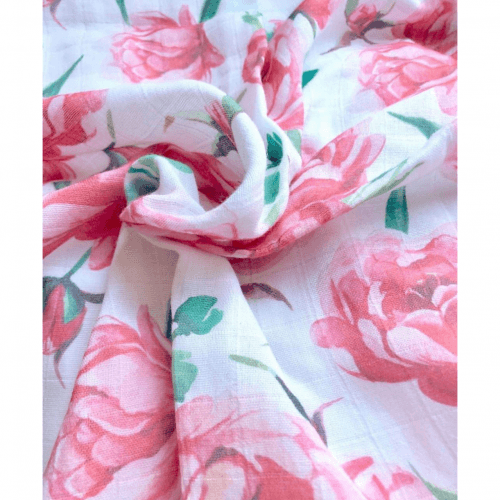 Муслиновая пеленка для новорожденных Embrace Розовый/Зеленый 80х90 см пм156_90х80