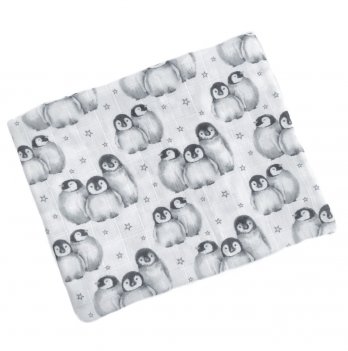 Муслиновая пеленка для новорожденных Embrace Белый/Серый 100х120 см пм229_100х120