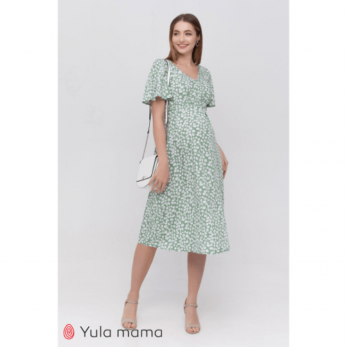 Платье для беременных и кормящих Юла Мама Vanessa Зеленый DR-23.031
