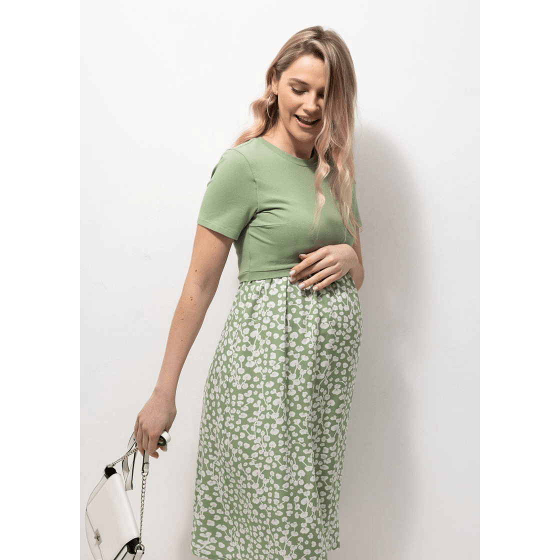Длинная юбка для беременных Ember, синий - Магазин 9+