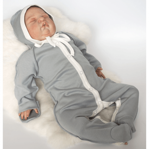 Человечек для новорожденных с шапочкой Interkids Мышонок Серый от 0 до 3 мес 6064