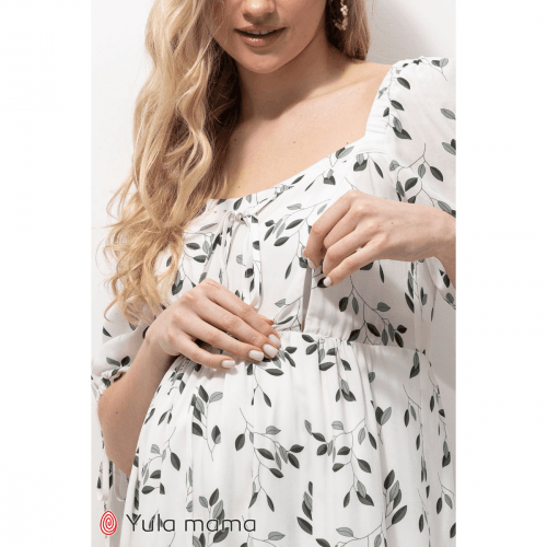 Платье для беременных и кормящих Юла Мама Briella Молочный DR-23.052