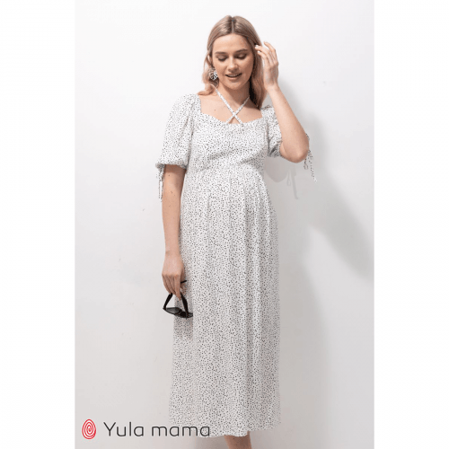 Платье для беременных и кормящих Юла Мама Briella Белый DR-23.053