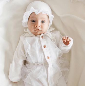 Человечек для девочки с шапочкой Magbaby Ursula Молочный от 0 до 9 мес 110501