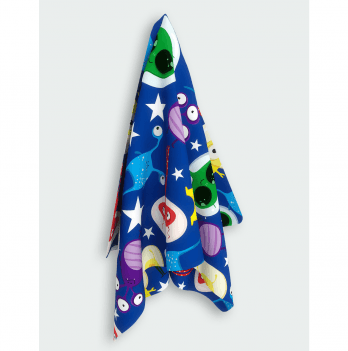 Детское пляжное полотенце из микрофибры Emmer 90х140 см CosmoZoo blue Синий/Зеленый CosmoZooblue90*140