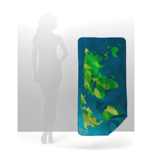 Пляжное полотенце из микрофибры Emmer 70х140 см Map Бирюзовый/Зеленый Map70*140