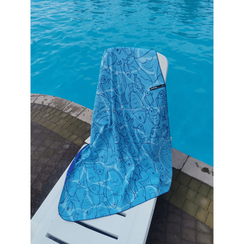 Пляжное полотенце из микрофибры Emmer 70х140 см Fish Синий/Голубой Fish70*140