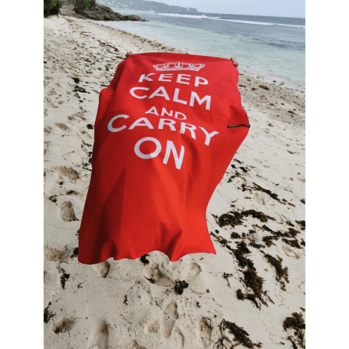 Пляжное полотенце из микрофибры Emmer 70х140 см Keep calm Красный/Синий Keepcalm70*140