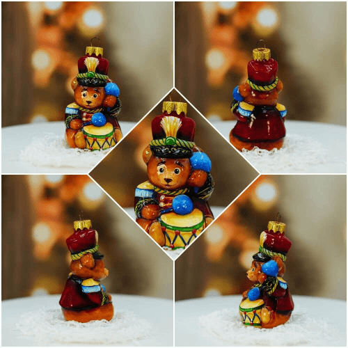 Елочная игрушка Rizdviani Istorii Цирковый медведь 11 см 4820001044874