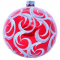 Новогодний шар на елку Santa Shop Иней Красный 10 см 4820001024517