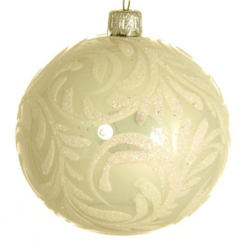 Новогодний шар на елку Santa Shop Снежная королева Белый 10 см 4820001039139