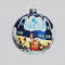 Новогодний шар на елку Santa Shop Синий дом красная калитка Синий 10 см 7806723209712