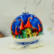 Новогодний шар на елку Santa Shop Городок по кругу Синий 10 см 7806723542604