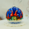 Новогодний шар на елку Santa Shop Городок по кругу Синий 10 см 7806723542604
