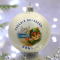 Новогодний шар на елку Santa Shop Патриотическая Все буде Україна - Корабель Белый 8,5 см 4820001103991