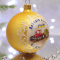 Новогодний шар на елку Santa Shop Патриотическая Все буде Україна - Трактор Золотой 8,5 см 4820001103960