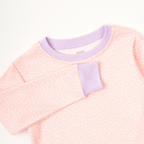 Детская пижама для девочки Krako Розовые горошки Розовый от 2 до 7 лет 3023J21