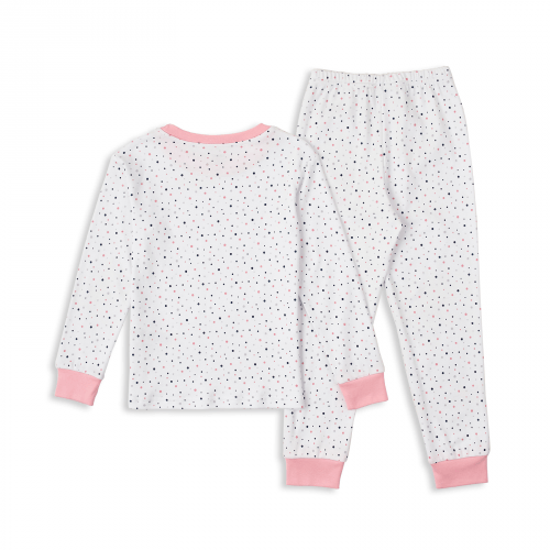 Детская пижама для девочки Krako Разноцветные горошки Молочный от 1.5 до 2 лет 3023J26