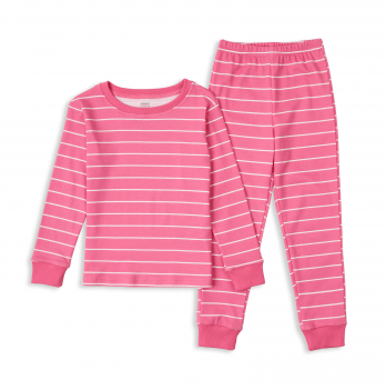 Детская пижама для девочки Krako Розовая полоска Розовый от 7 до 8 лет 3023J25
