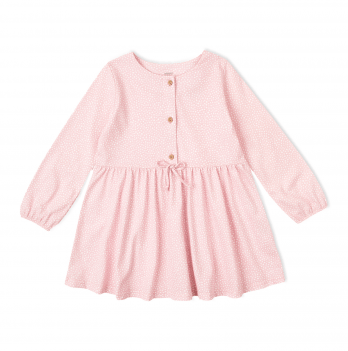 Платье для девочки с длинным рукавом Krako Розовые горошки Розовый от 7 до 8 лет 3004D21