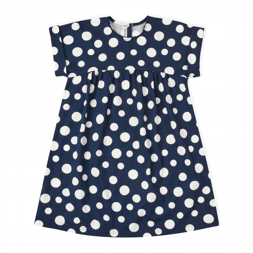 Платье для девочки с коротким рукавом Krako Горошки Синий от 2 до 7 лет 4010D21