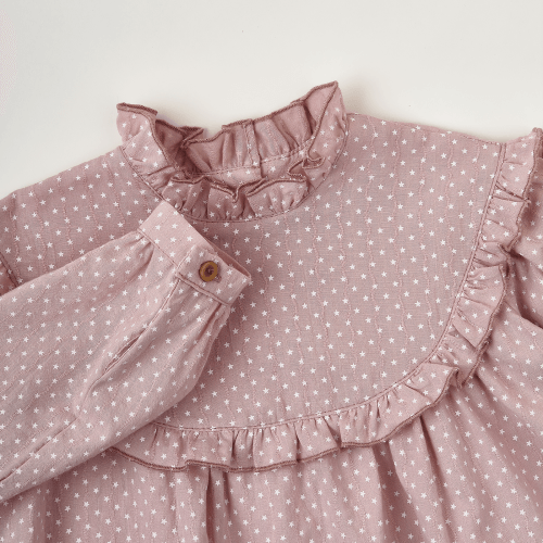 Платье для девочки с длинным рукавом Krako Звездочки Розовый от 7 до 8 лет 4030D21