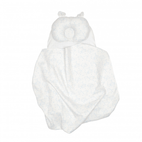 Постельное белье в коляску для новорожденных Twins Bear Голубой 1489-TMB-04