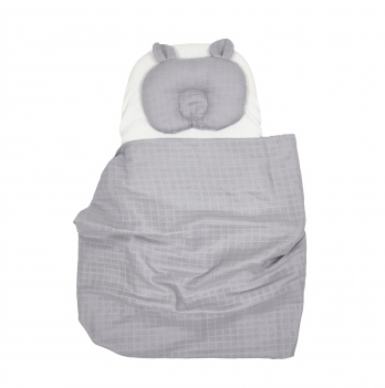 Постельное белье в коляску для новорожденных Twins Bear Серый 1489-TMB-10