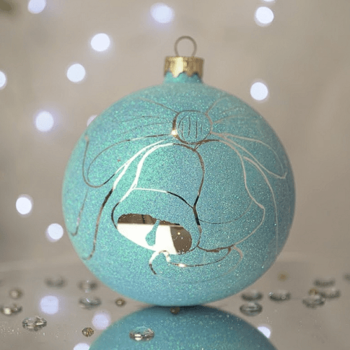Новогодний шар на елку Santa Shop Сахарная Колокольчики Голубой 10 см 7806723209309