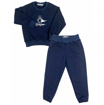 Детский костюм для мальчика с начесом Lafleur Темно-синий от 5 до 7 лет 370104