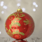 Новогодний шар на елку Santa Shop Рождественский сонет Красный 10 см 7806723228362