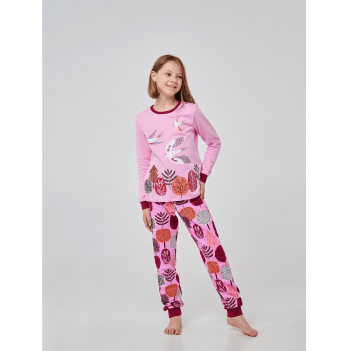 Пижама для девочки с начесом Smil Розовый от 8 до 10 лет 104696
