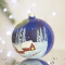Новогодний шар на елку Santa Shop Колядники Синий 10 см 4820001022711
