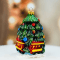 Елочная игрушка Rizdviani Istorii Елочка с поездом Зеленый/Красный 15 см 4820001045321